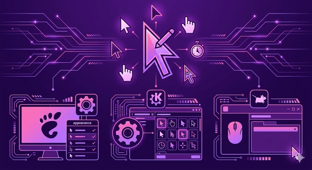 Как установить тему курсора в Linux: GNOME, KDE и Xfce