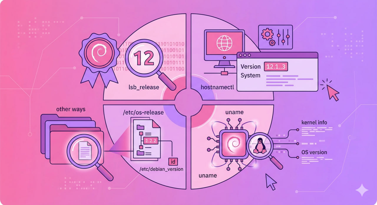 Как узнать версию Debian: lsb_release, hostnamectl, uname и другие способы