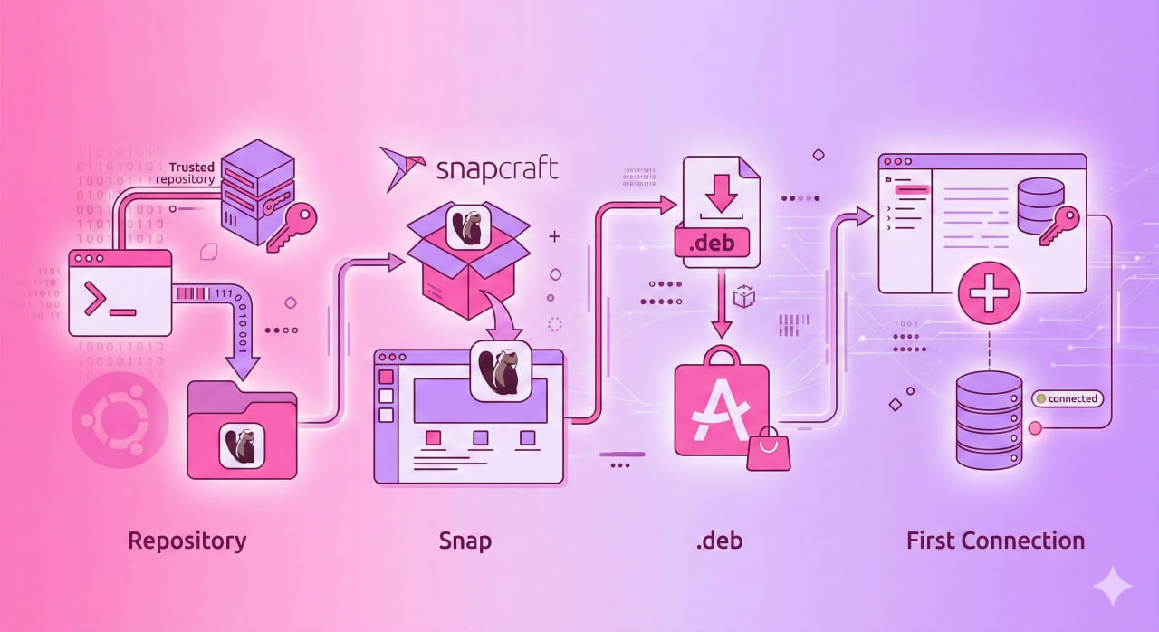 Установка DBeaver на Ubuntu 22.04: репозиторий, snap, .deb и первое подключение