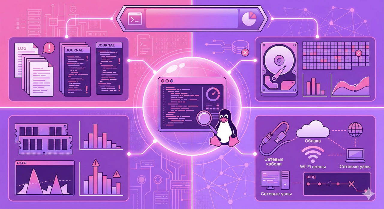 Как проверить Linux на ошибки: логи, диск, память и сеть
