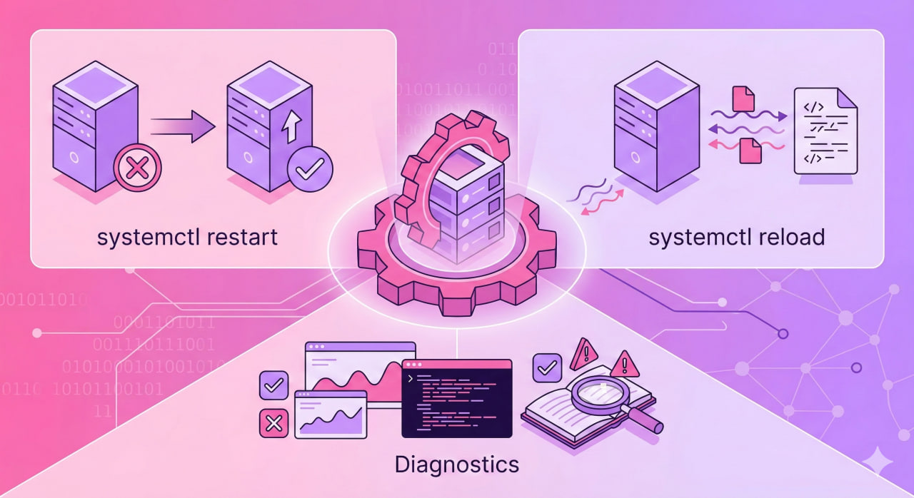 Как перезапустить службу в Linux: systemctl restart, reload и диагностика