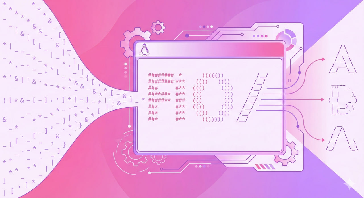 Команда figlet в Linux: ASCII-арт, шрифты, MOTD и цветной вывод